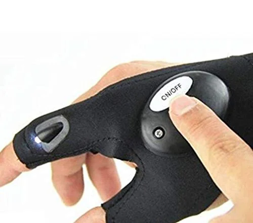 Перчатки ZRWA24F с фонариком для работы, рыбалки, кемпинга, светодиодные фонарики, перчатки на день рождения, рождественские подарки