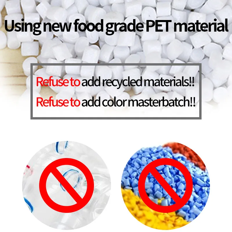 PET Preform Neck Used for Drinking Water and Beverage Bottles with 28mm 30mm 38mm 45mm 55mm Transparent Resin Packing Pcs Color