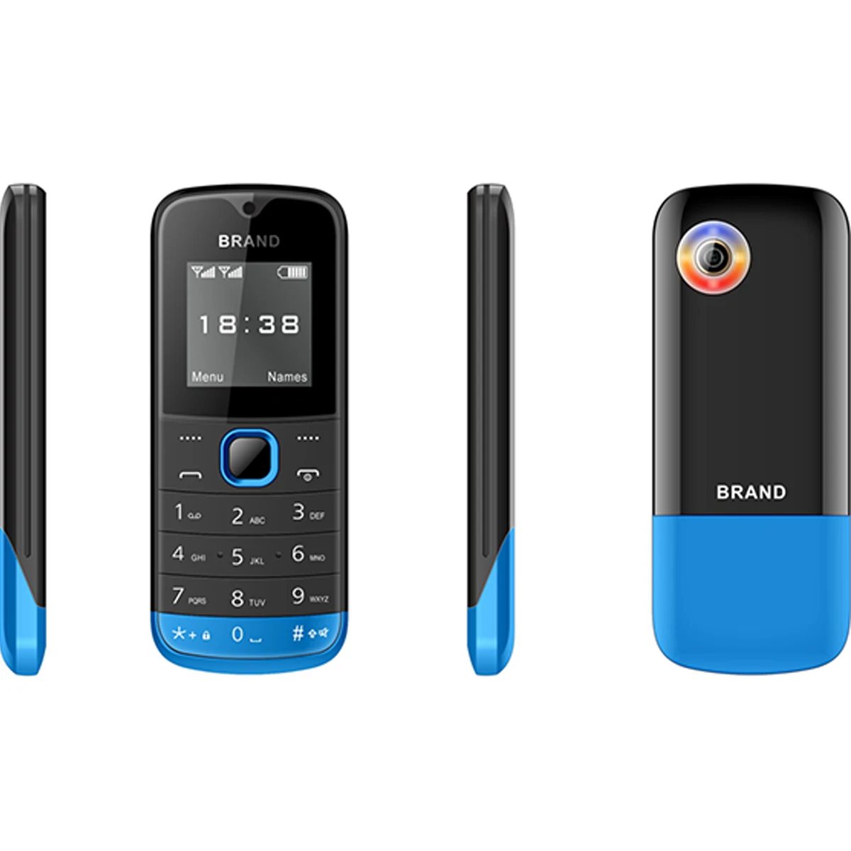 BM555 Original Mobile Phone 1.54inch HD Screen  Mini Cellphone 2 SIM Card Dial Magic Voice Recorder Radio Small Featuru Phones