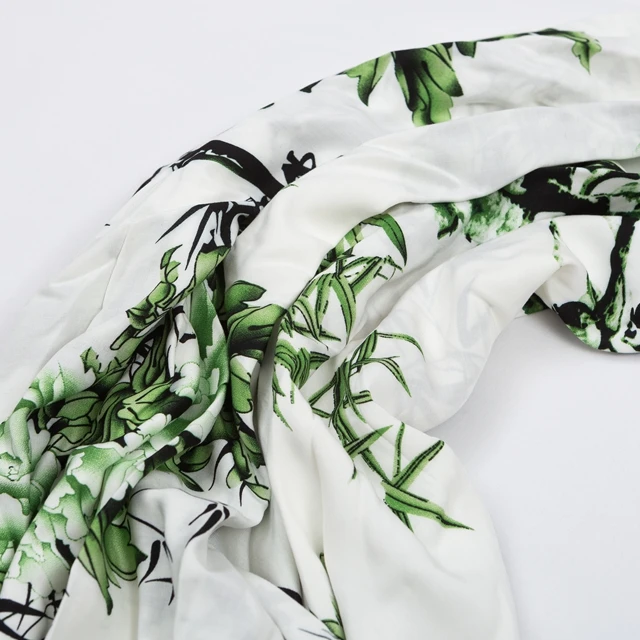 
Customized textile 100 % flax linen printed spandex viscose fabric 