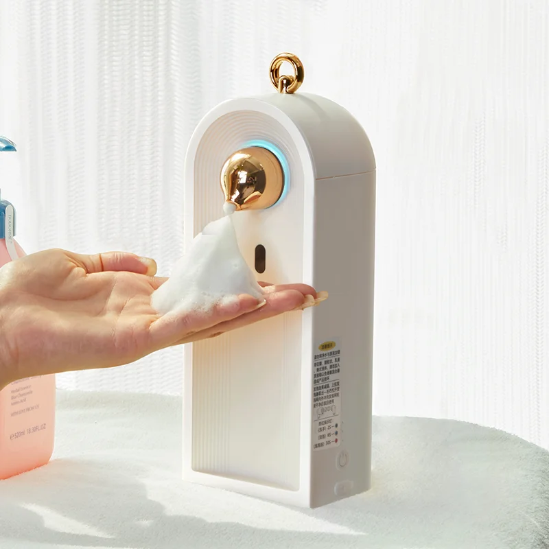 Luxury Touchless Foaming Hand Sanitizer Soap Dispenser Wall Mounted Automatic Sensor Soap and Shampoo Dispenser for Bathroom
