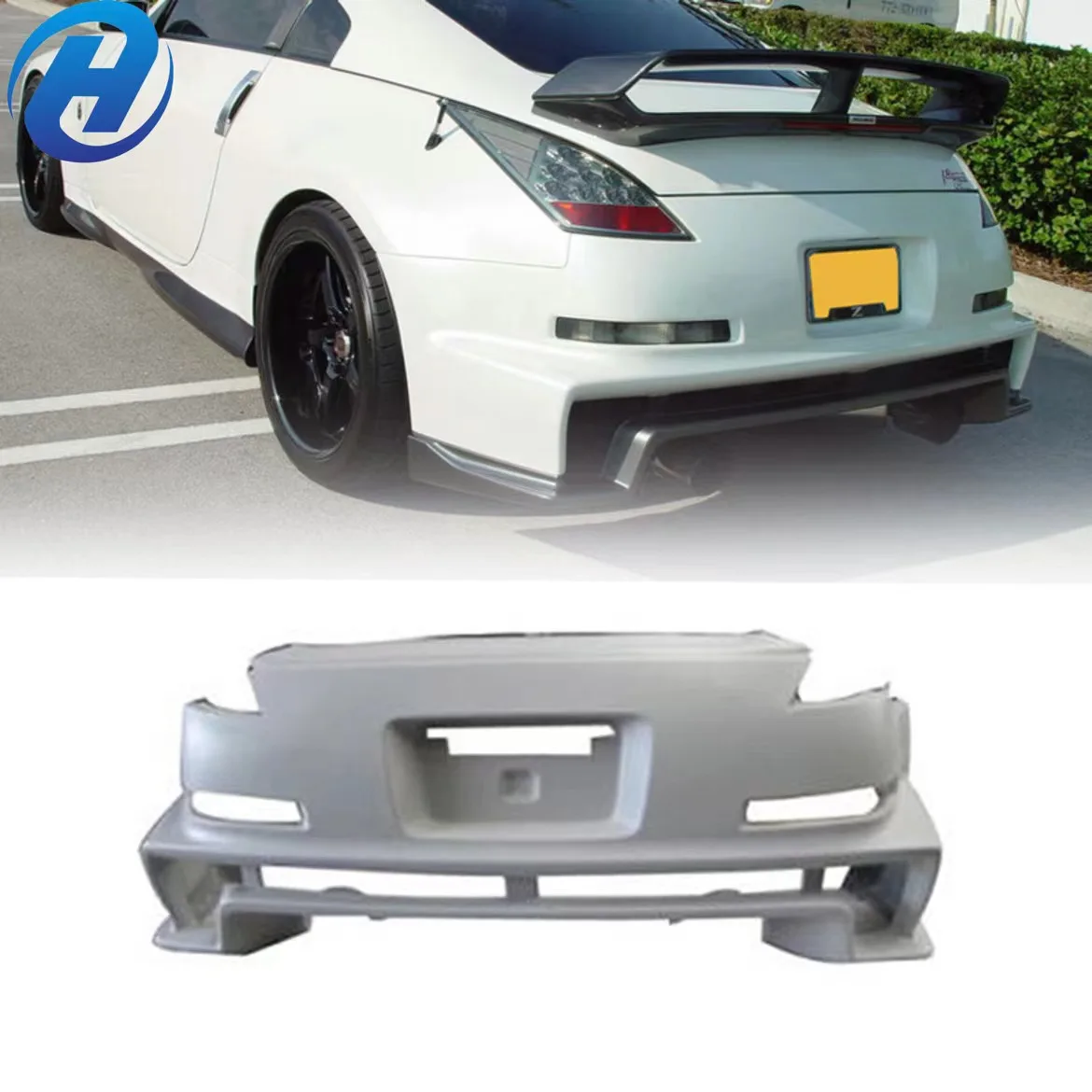 HGD для Nissan 350Z Z33 Nismo 3 задний бампер кузова автомобиля из углеродного волокна или FRP
