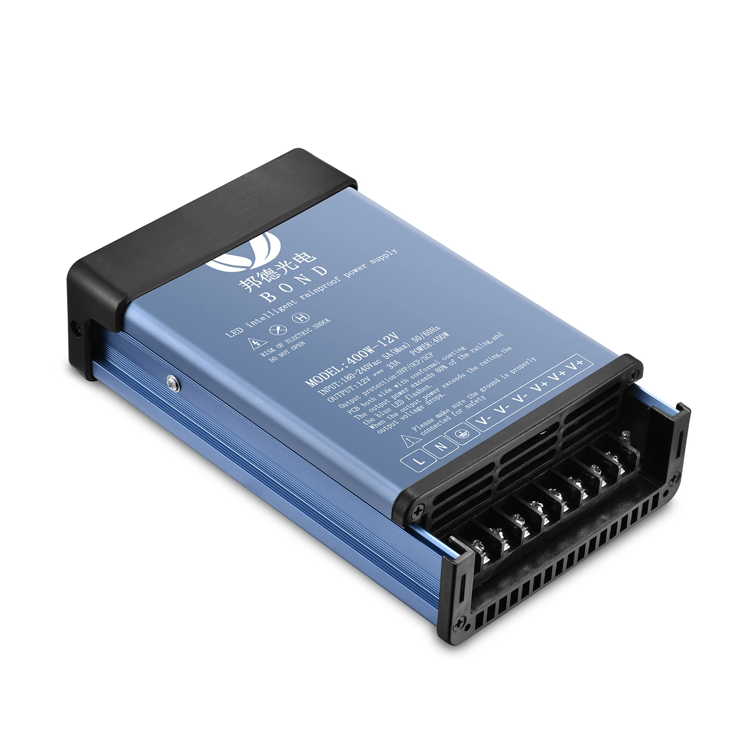 Quality guarantee 300W 12V rainproof switching power supply aluminum shell for LED lighting