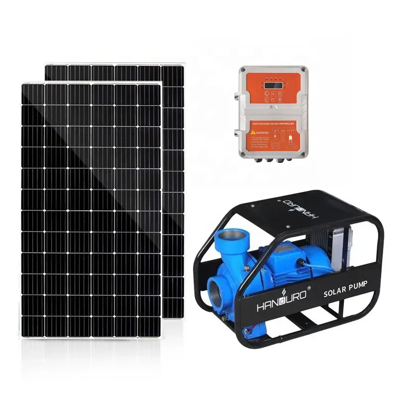Handuro 750W 1HP High Flow High Pressure Solar Centrifugal Pump Solar Hybrid Land Surface Water Pump For Agriculture