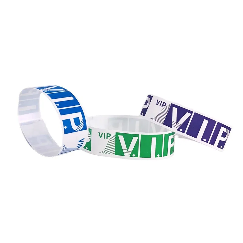 Custom logo color printing bracelets personalized dupont paper wristbands for events