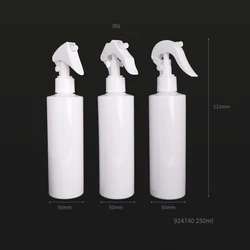 In Stock 250ml White Black Cosmetic PET Plastic Trigger Sprayer Cap Bottles