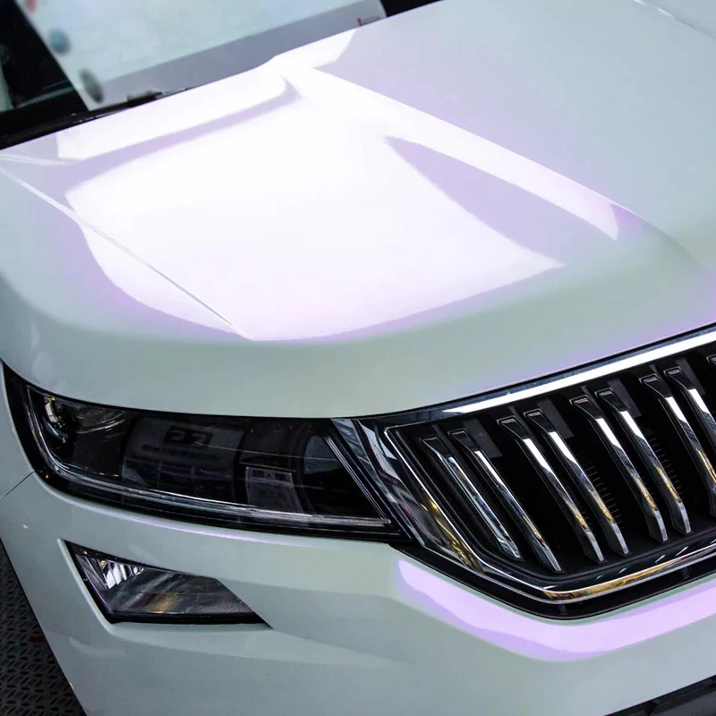 BELCATE Factory 1.52* 18m White and violet two-color PET Ultra Light Chameleon Car Spray Paint Car vinyl cladding color