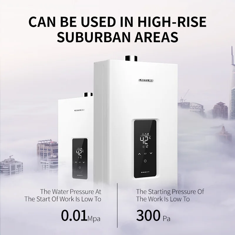 Intelligent 10L 12L 16L Natural Gas Wall-Mounted Water Heater for Bathing Smart Storage Tankless for Household and Hotel Use
