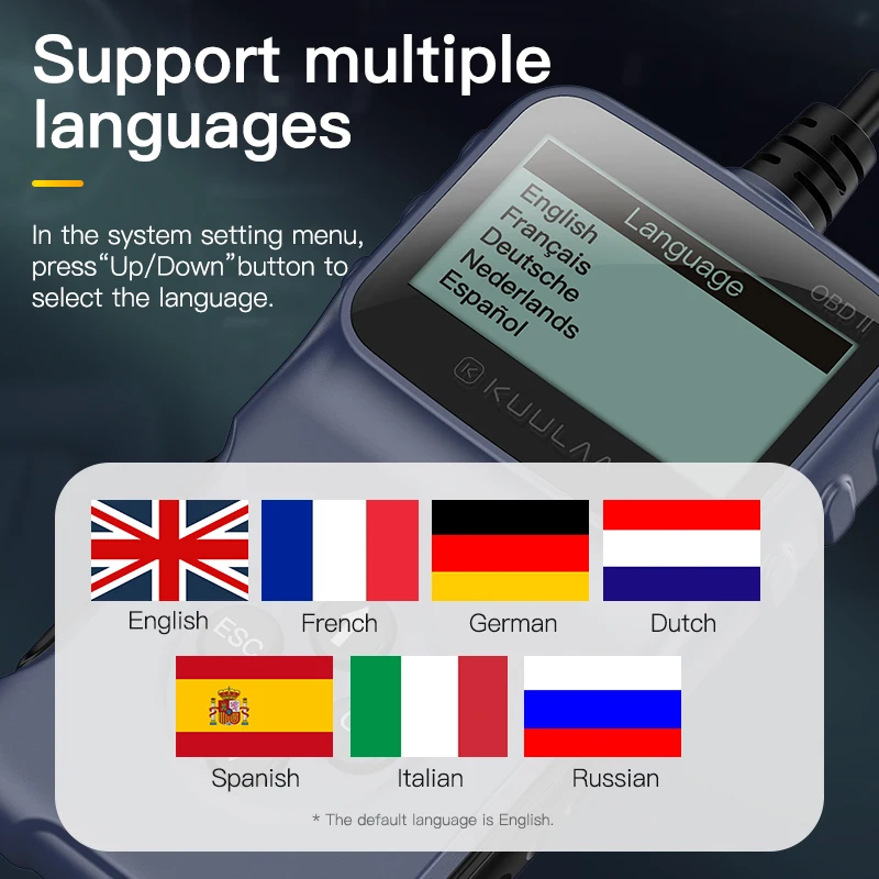 KUULAA Small Portable Scanner 2 Car Diagnostic Scanner Diagnostic Tool Code Obd2 For Car