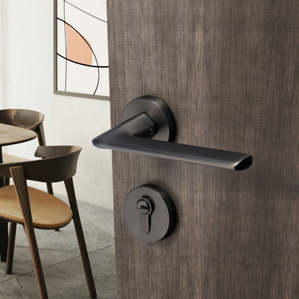 YONFIA 8082R01Zinc Alloy door handle Interior Bedroom door lock Split Silent Door Lock for Home Security Interior Lockset