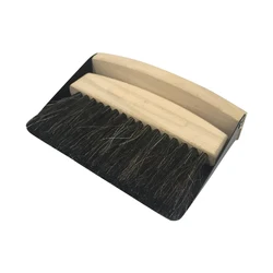 FSC wooden broom Natural sweep floor cleaning metal dustpan mini table bamboo wooden dustpan and brush set