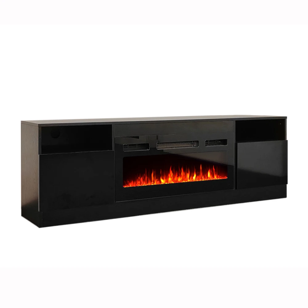 Electric Fireplace (With Mantel) tv stand white freestanding