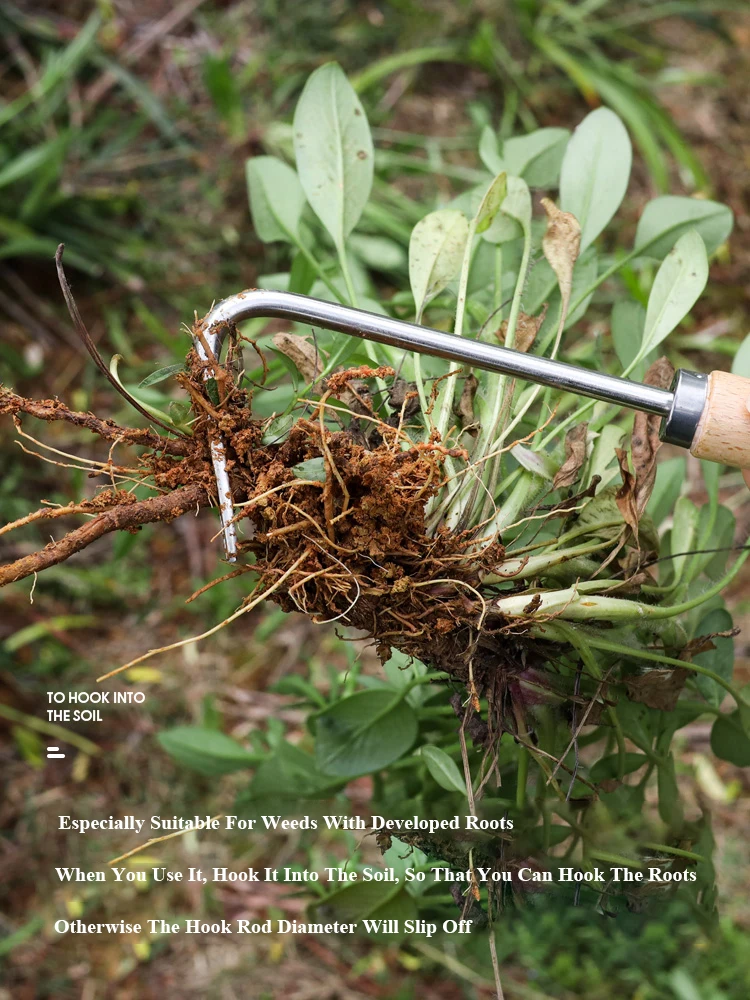 Hot Selling Best Garden Hand Tool Carbon Steel Weeder ,Root Remove Weeding Transplanter