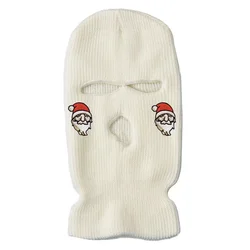 2022 how sale Christmas Santa Claus New Winter Warm Wool Knitted Hat Ski Mask Custom Ski mask 3 Hole ski mak customized