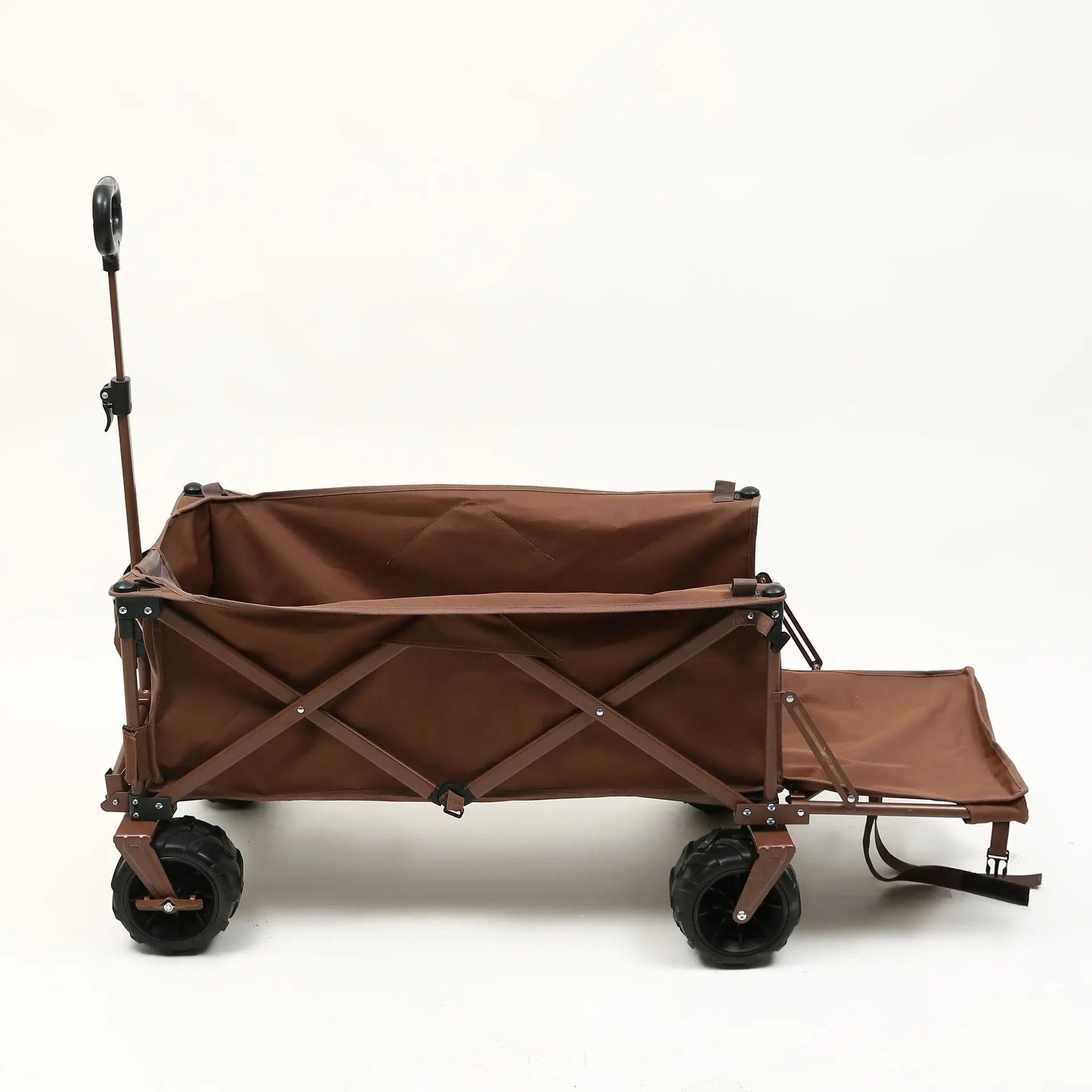 Collapsible Foldable Wagon Beach Cart Large Capacity Heavy Duty Folding Wagon Portable Wagon for Sports Shopping Camping