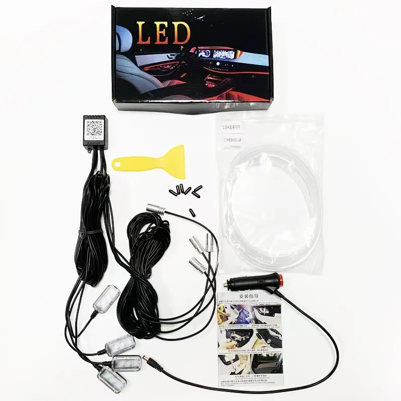 Interior Car Ambient Light Center Console Dashboard Touch Panal Control Door LED Atmosphere Light For Tesla Model 3 Y