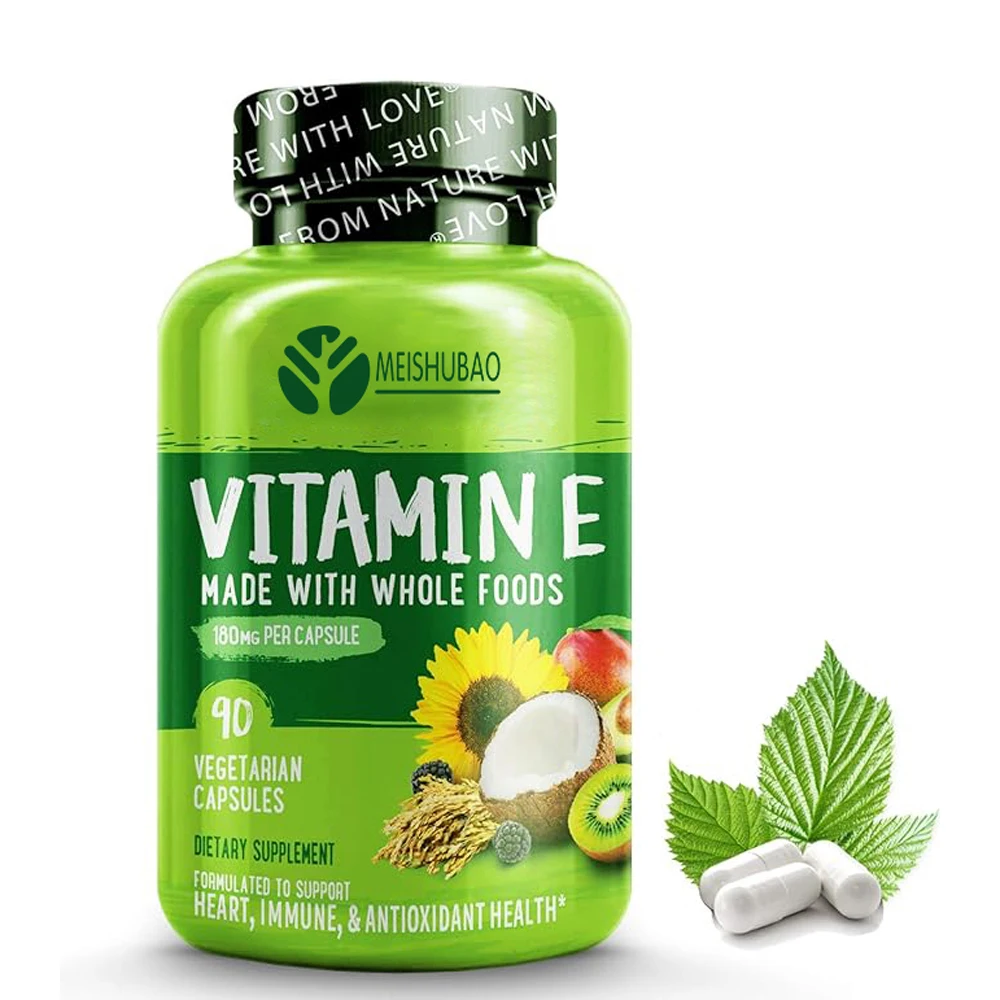 Food Supplement Vitamin E hard Capsule Vegetarian 5000 IU VitaminE Capsules Support Beauty & Immune Health&Hair