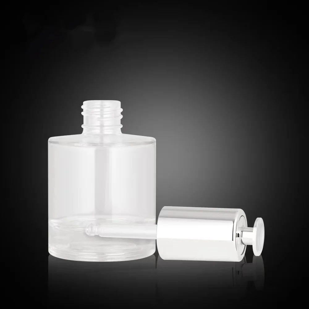 Cosmetic Skin Care Packaging 20ml 30ml Amber Clear Cylinder Hair Beard Essential Oil Serum Glass Dropper Bottle with Eye Dropper