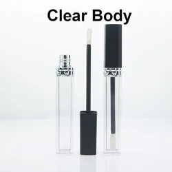 Factory hot sale black empty lipgloss tubes packaging design