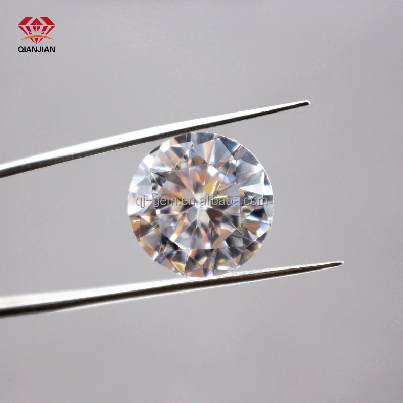 Factory Price Synthetic Gemstone Round 3A Loose CZ Stone Cubic Zirconia