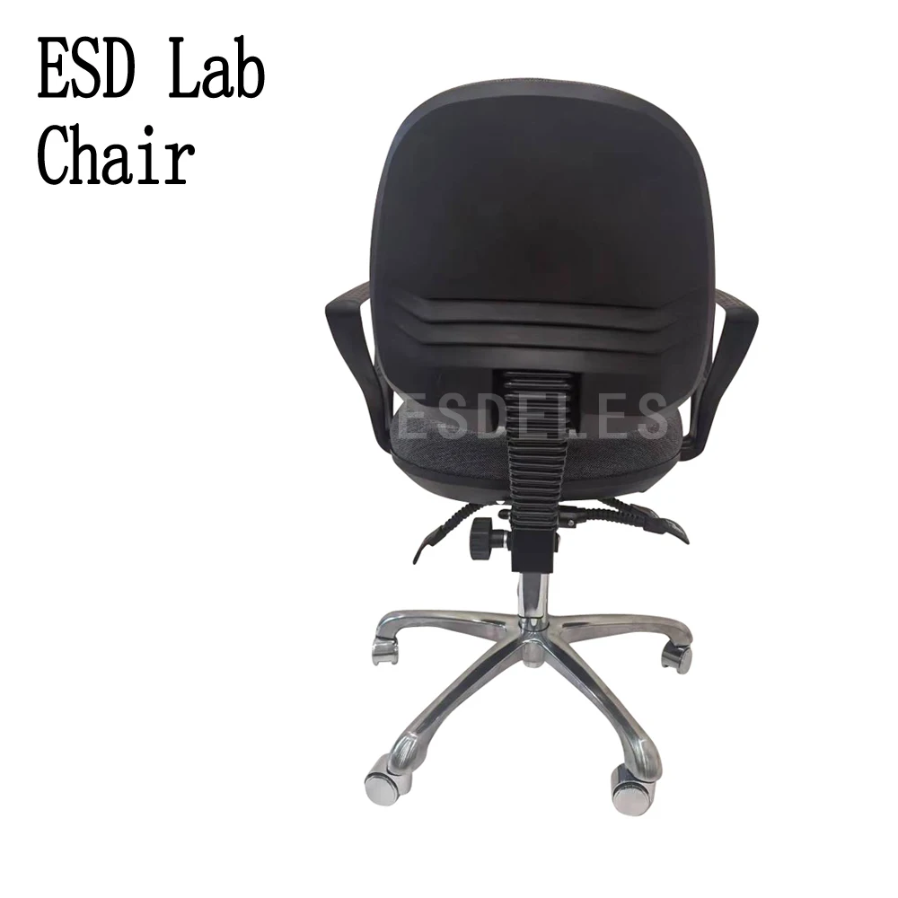 ESDELES Ergonomic Fabric Chair Adjustable ESD Lab ChairsTall Fabric Anti Static Work Stool Leather ESD Antistatic Chair
