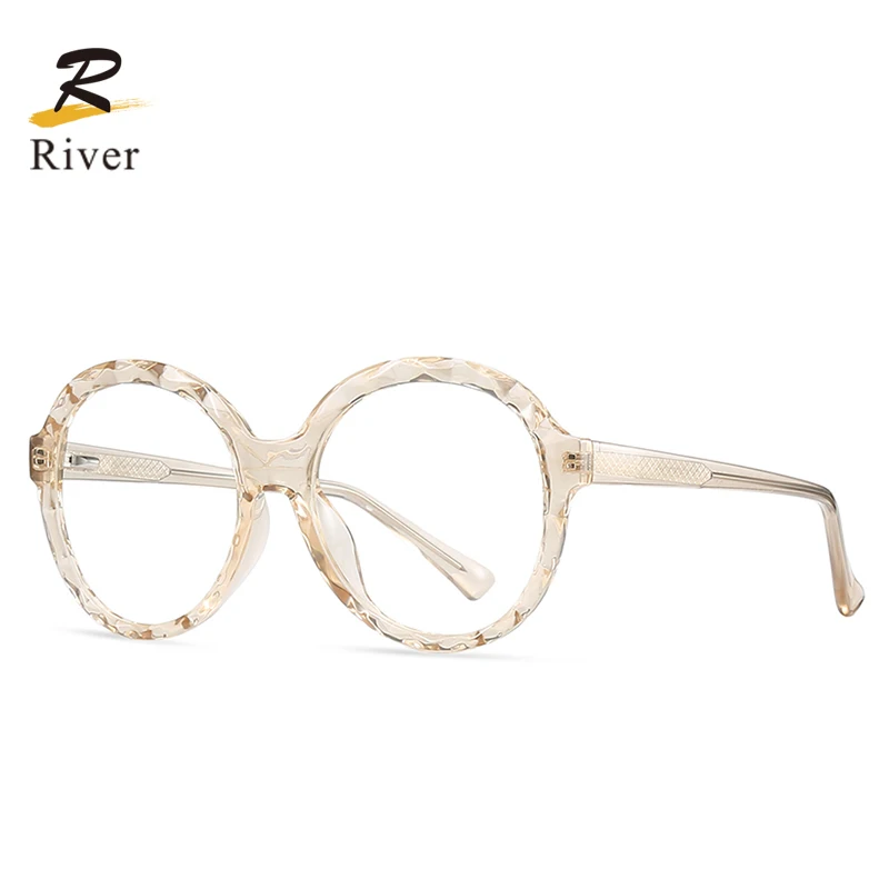 River Round Water Ripple TR90 Anti Blue Light Ray Computer Glasses