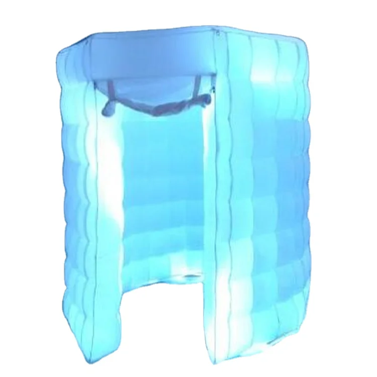 Portable 2.4M White&Black Octagon Inflatable Photo Booth Tent/Inflatable Led Lighting Photobooth Enclosure for Sale