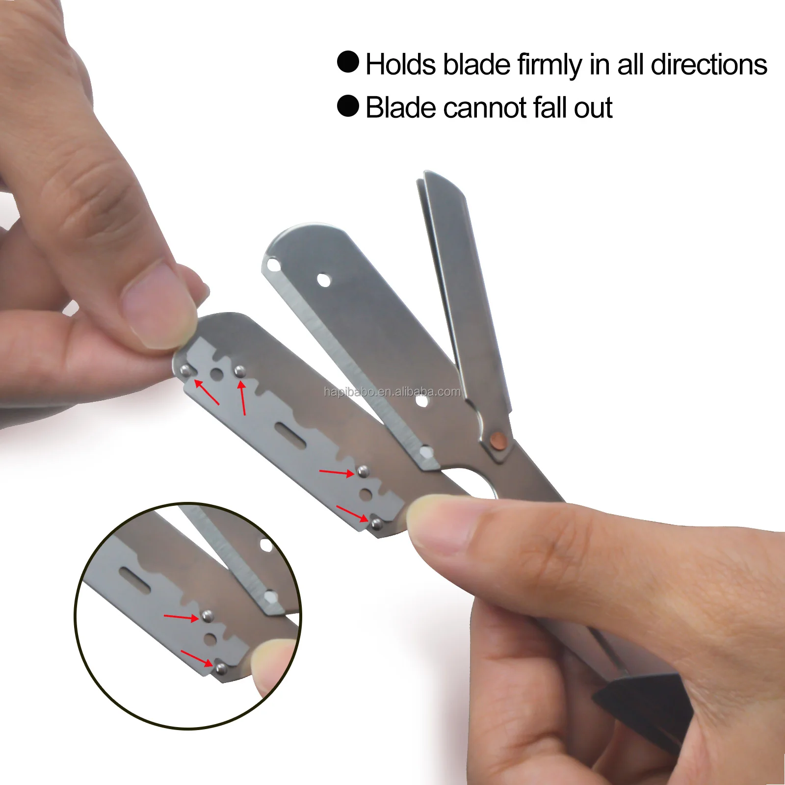 304 Stainless Steel Cut Throat Razor Techno Wooden Handle Straight Razors Finger Ring Barber Razor For Women Men Beard Shaving