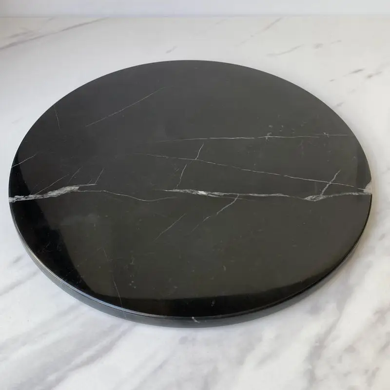 Wholesale Natural Black Marble Stone Desktops for Dining Table and Tea Table Other Furniture Accessories