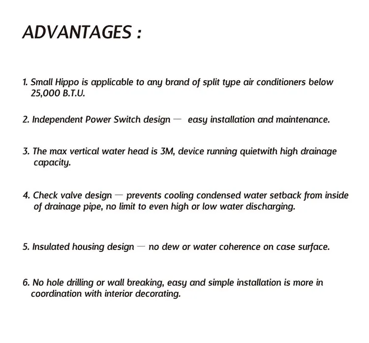 Manufacturers Wholesale Air Conditioning Parts Condensate Drain Water Pump For Air Conditioner