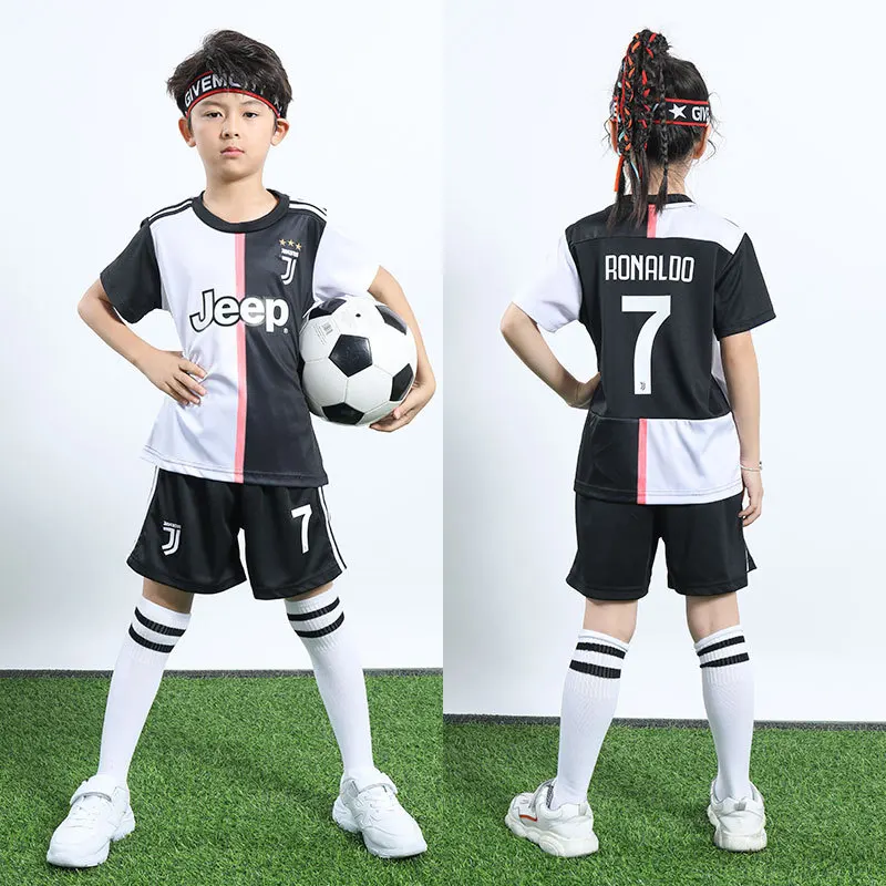 
2021 Colorful Football Jersey Children Soccer Clothes Set Boys Girls Kids Summer Training Uniforms Set 