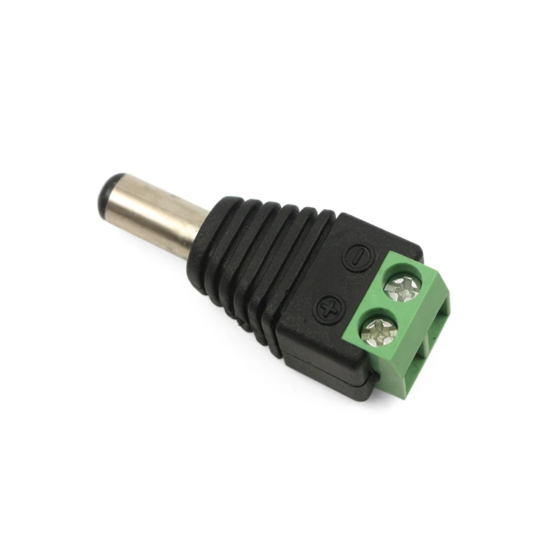 Screw Plug Adapter Cord Female 2 pin 12V male Power Jack DC Connector with CE FCC ROHS for CCTV accessories