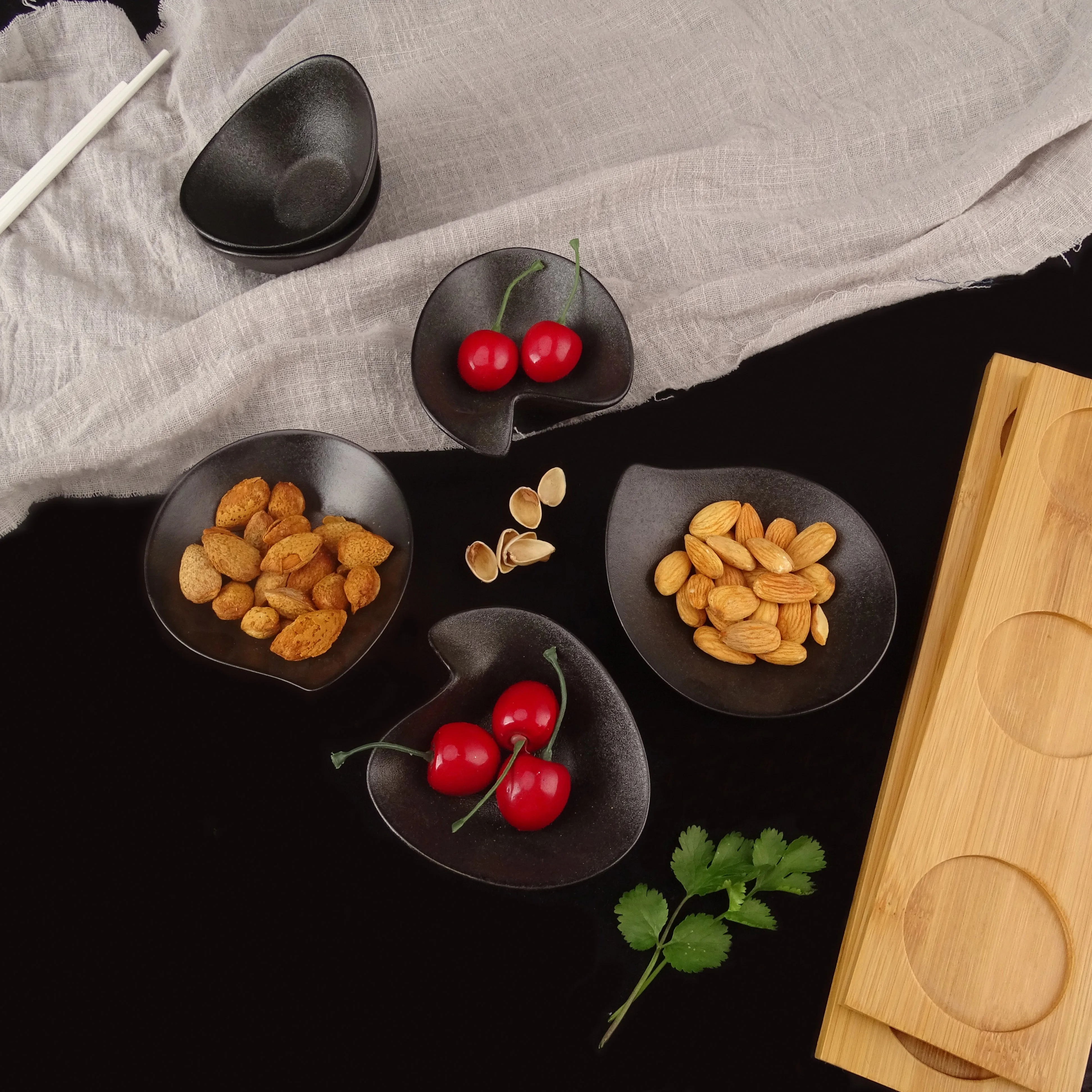 Black Dishes Plates Ceramic Kitchen Ceramic Dishes Set Ceramic Small Plate