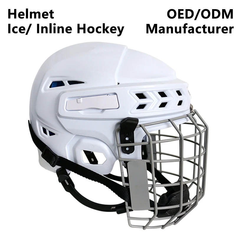 Customized ice hockey inline hockey helmet OEM Factory production Add your brand to the helmet Includes mask custom colors