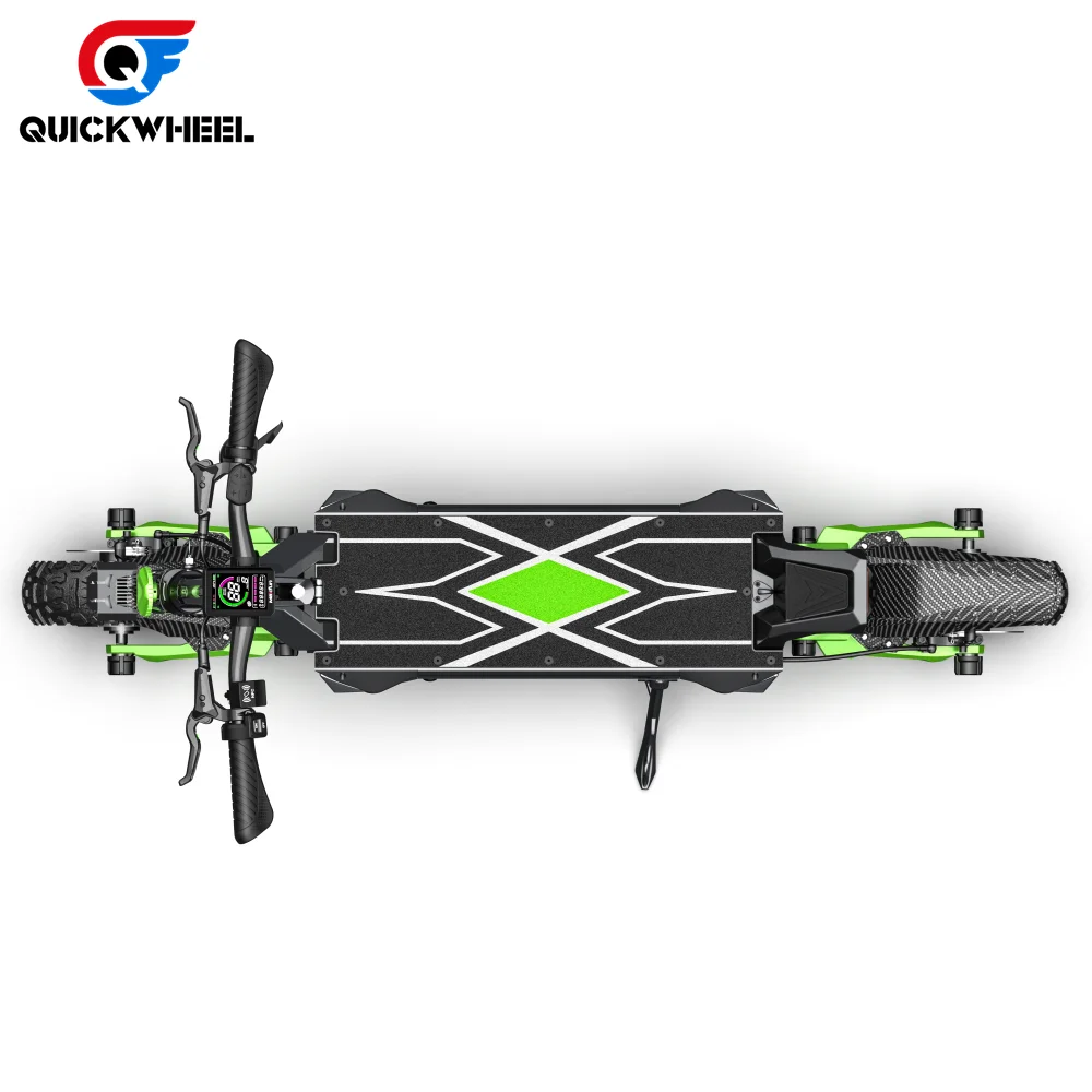 Quickwheel S6 Powerful Mobility Eu Warehouse Two Big Wheels Fast Electric Bike Scooter 72V 20Ah 3000W Electric Scooters 60V