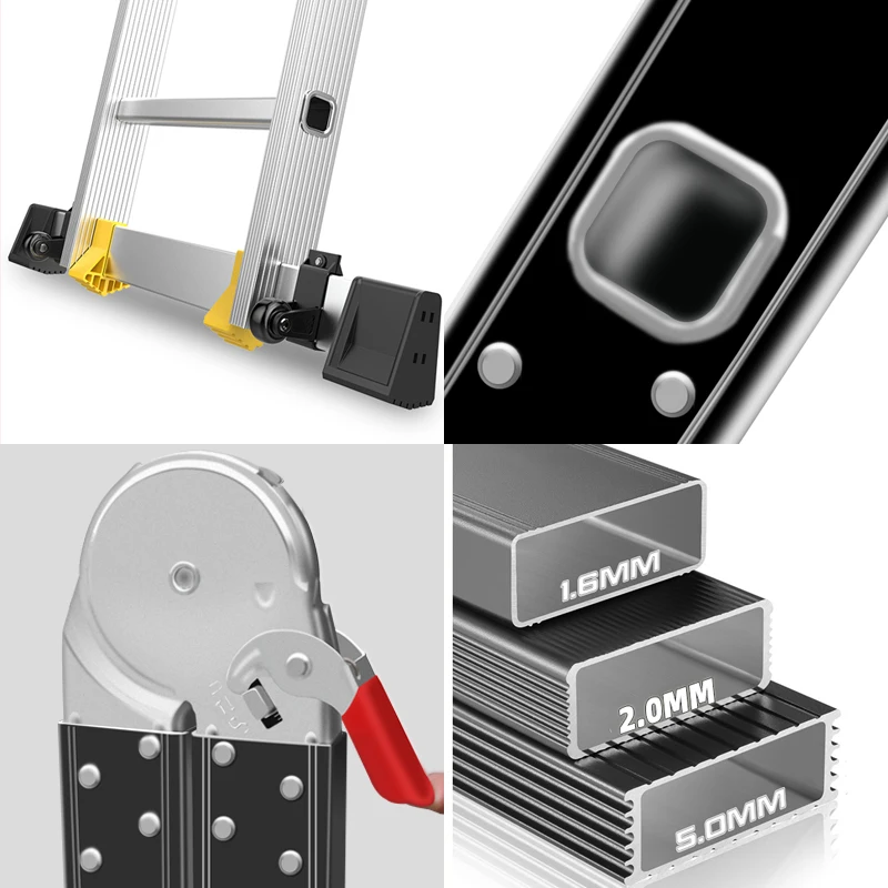 adjustable ladder work platform  aluminium 8 steps frp insulation ladder mult purpose ladder joint