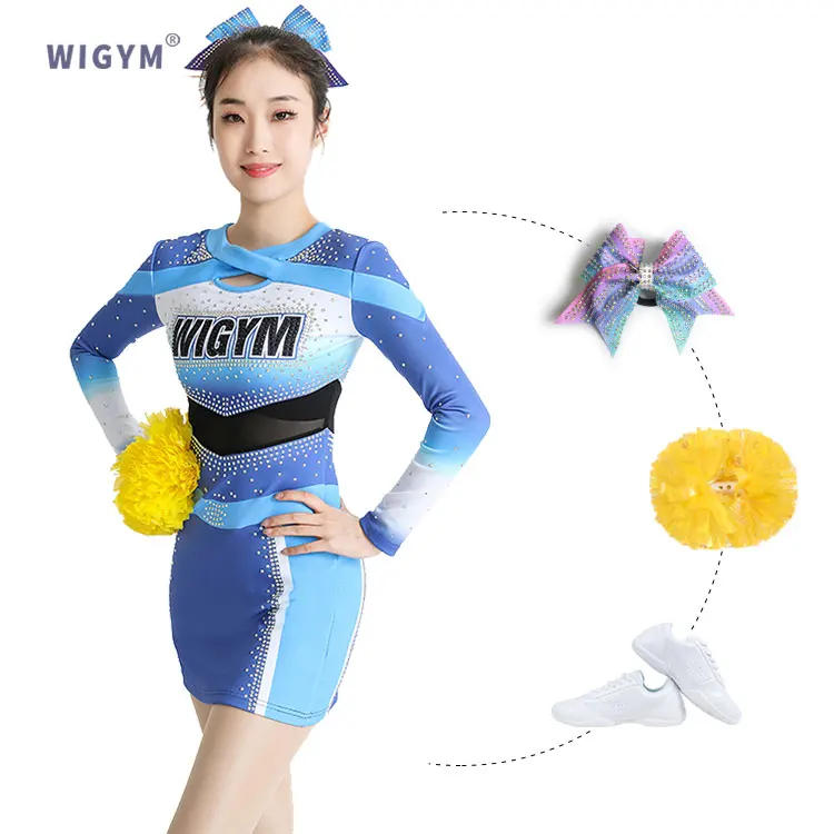 Top Selling Customized Sublimated Cheer Practice Wear Bra Shorts Training Sets Cheerleading Outfit cheerleading