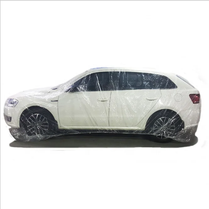 Transparent Disposable Plastic Car Covers Waterproof For One Time Use
