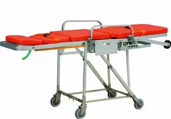 Hospital Emergency Medical Ambulance Stretcher Folding With Wheels