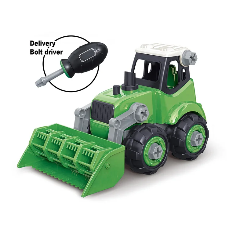 Educational DIY Assemble Combine Harvester Model Vehicle Diecast Truck Toy