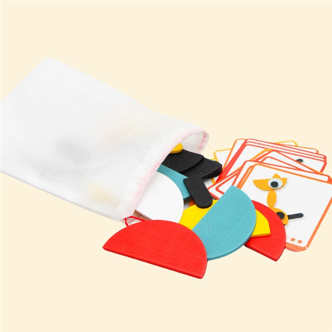 Wooden 3D Puzzle Animal Shape Cognitive Early Education Learning Toys for Children.