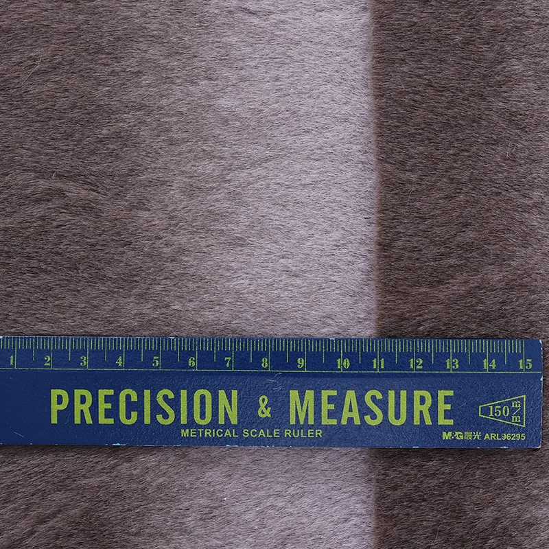 Gradient Lining Printed Stripe Cut Faux Mink Fur Fabric for Luxury Fur Coat Minky Fabric China Manufacturer