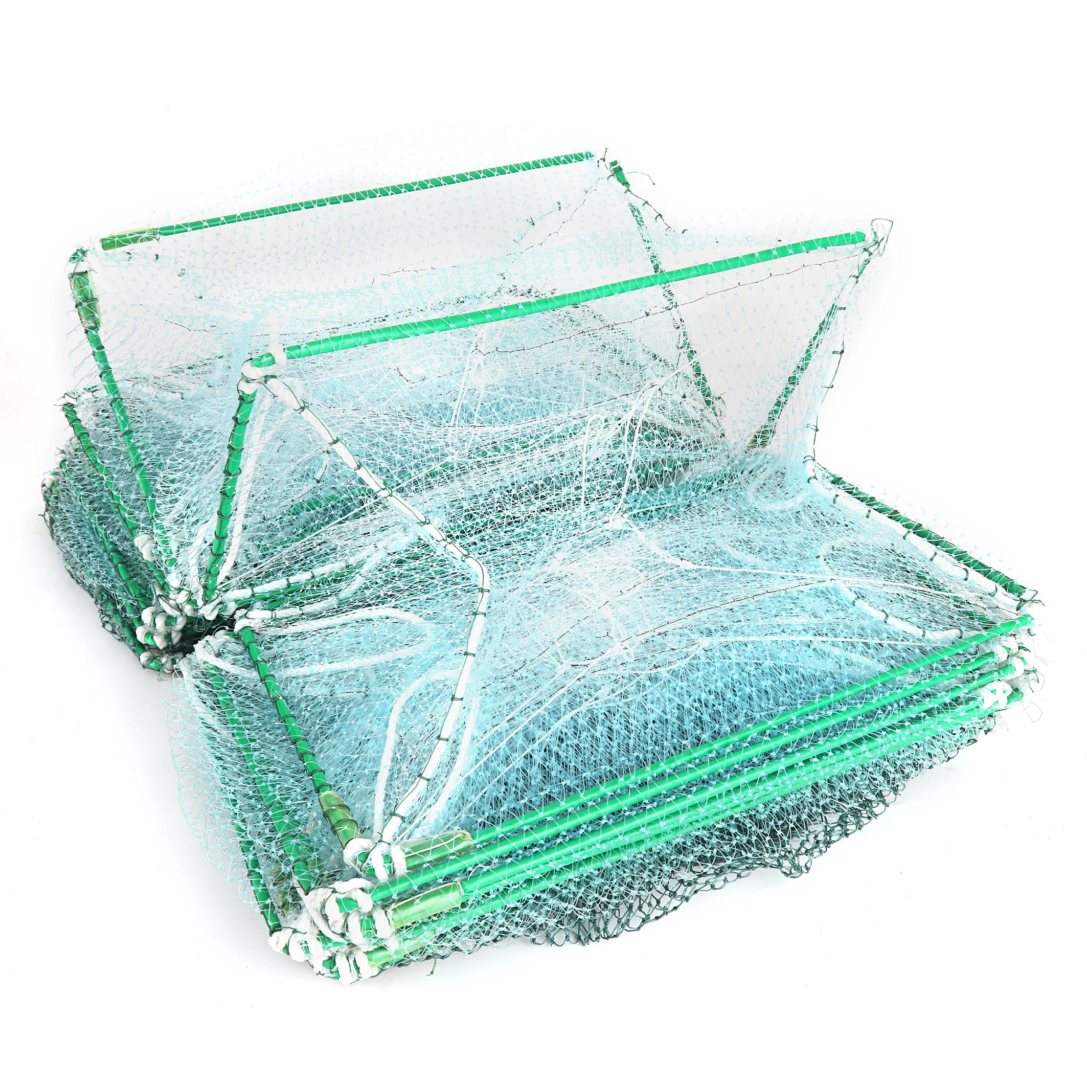 PE/Nylon Long Trap Fishing Multifilament Cage Cast Cage Fishing Farming Nets Sale Shrimp Trap Green Crabs