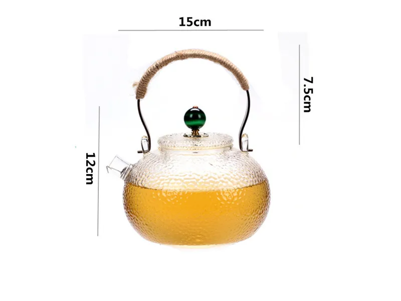600ml handmade domestic Hot sale intensification pyrex teapot glass teapot tea pots