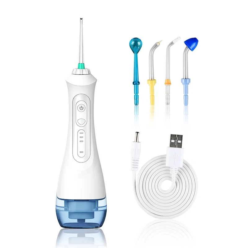 2024 Oral Hygiene Rechargeable Dental Water Flosser IPX7 Waterproof Portable with 3+ Modes Soft Transparent Nozzle Tips Custom