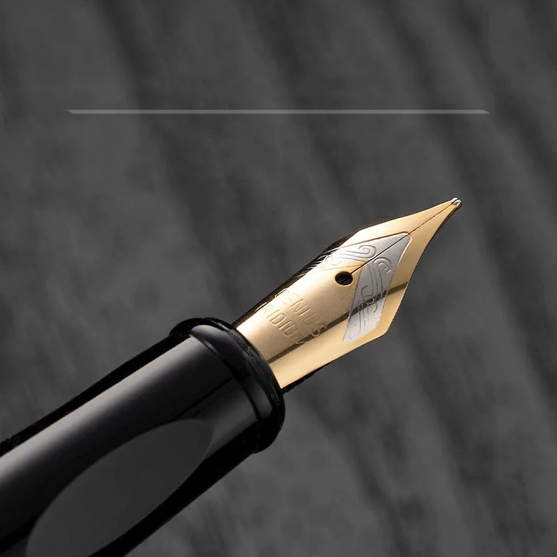 JPS OEM Spot wholesale 26 clear tip metal ink fountain pen business advertising gift leather fountain pen printed LOGO