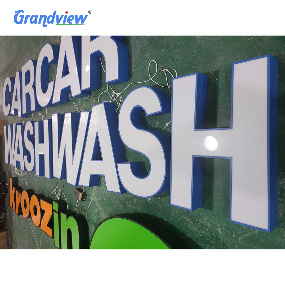 Outdoor Company Name Boards Shop Light Up Letters For Sign Outdoor Waterproof Acrylic Led Advertising 3d Letters Signage