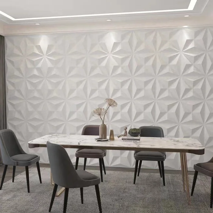 Promotional 3d design pvc wallpaper 3D textured wall boards for living room decor