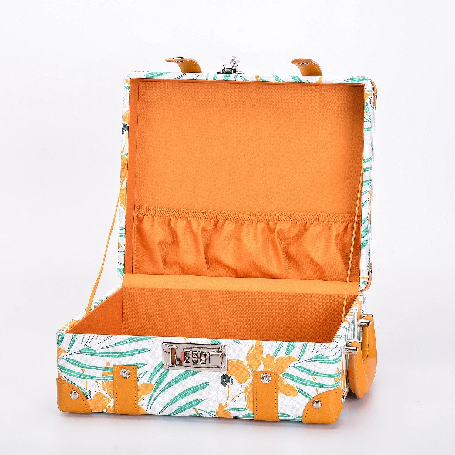 High-End Luxury Custom PU Leather Paper Cardboard Suitcase Box Vintage Hard Travel Jewelry Luggage Trunk