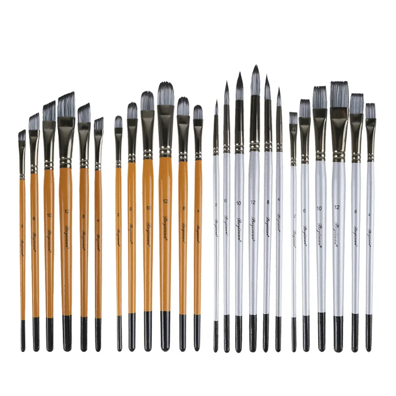Bo Yi Xuan 6pcs Paint Brush Set Artist Painting Brush For Watercolor Acrylic Oil Painting